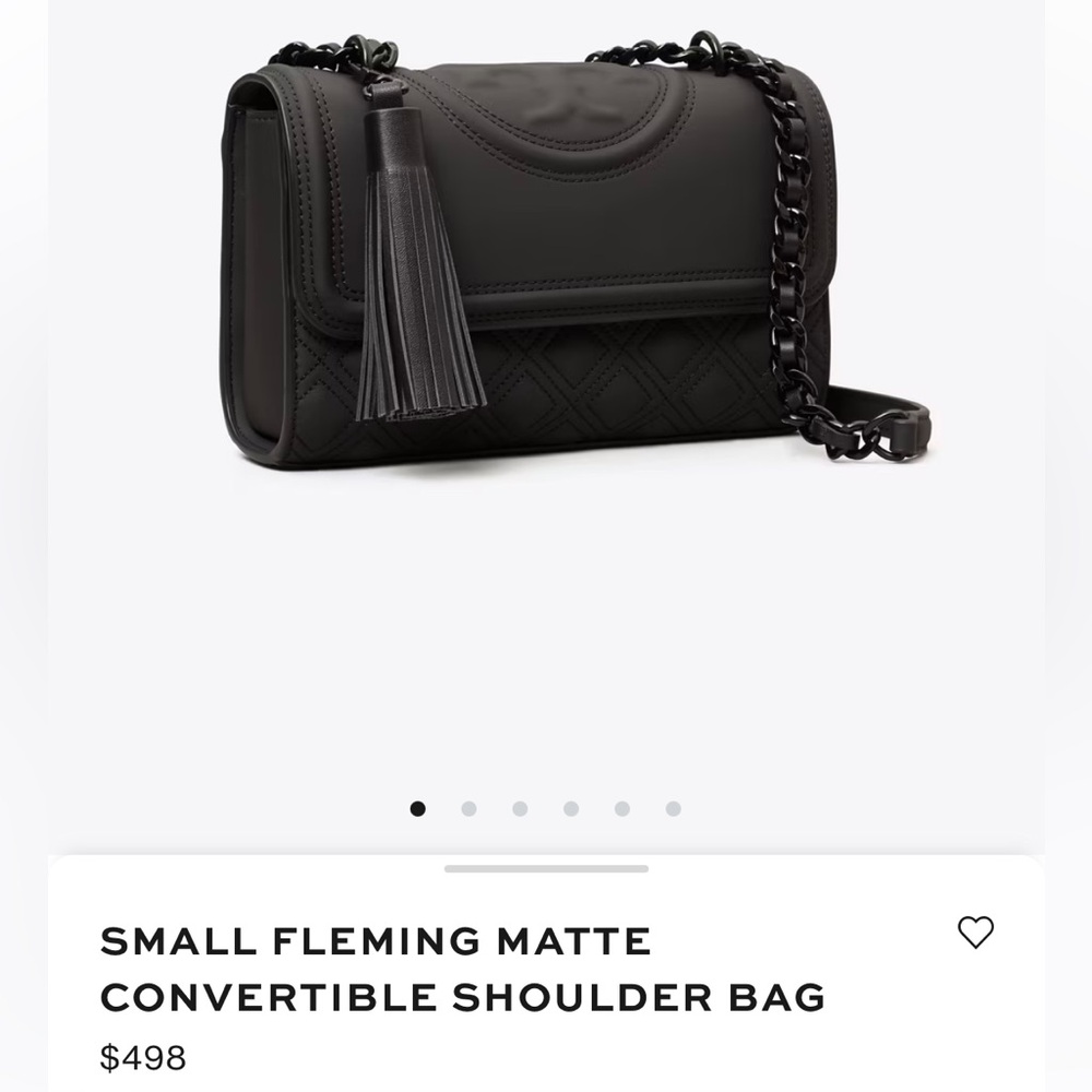 Tory Burch Matte Black Fleming